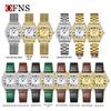 Retro Rhinestone Inlaid Roman Numerals Square Ladies Fashion Watch