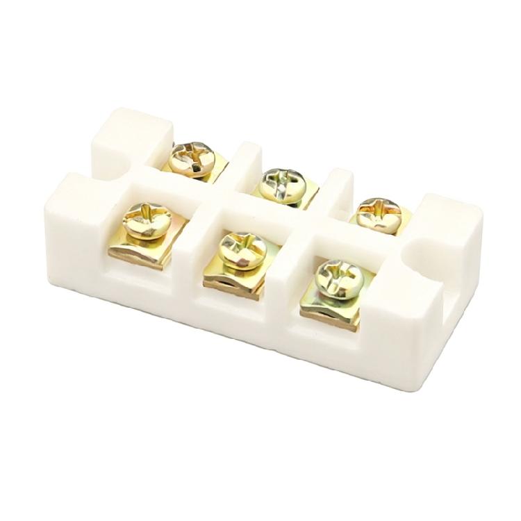 30A High Temperatures Ceramic Junction Block 800℃ Heat Proof Wiring Terminals Block For Factory And Petrochemical Wiring Needs