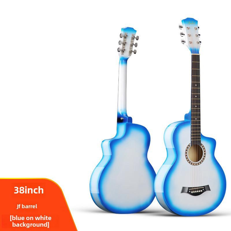 

«38-дюймовая фолк-гитара для начинающих — подобрана по цвету, идеальна для занятий и путешествий»