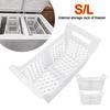Double Doors Freezer Basket Retractable Refrigerator Basket New Refrigerator Storage Organizer