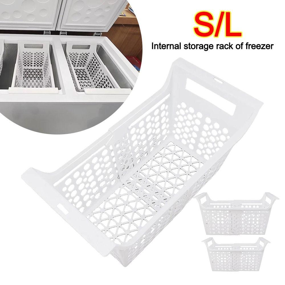 Double Doors Freezer Basket Retractable Refrigerator Basket New Refrigerator Storage Organizer