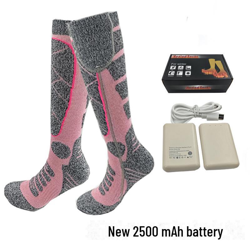 Adjustable Temperature Heated Socks with 3.7V Lithium Battery for Men and Women