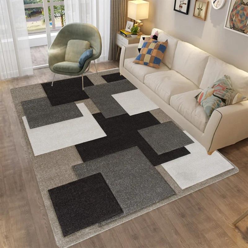 Modern Area Carpet Non-slip Floor Mat for Family Bedroom Indoor Children's Play Geometric Rugs Yoga Mats living room