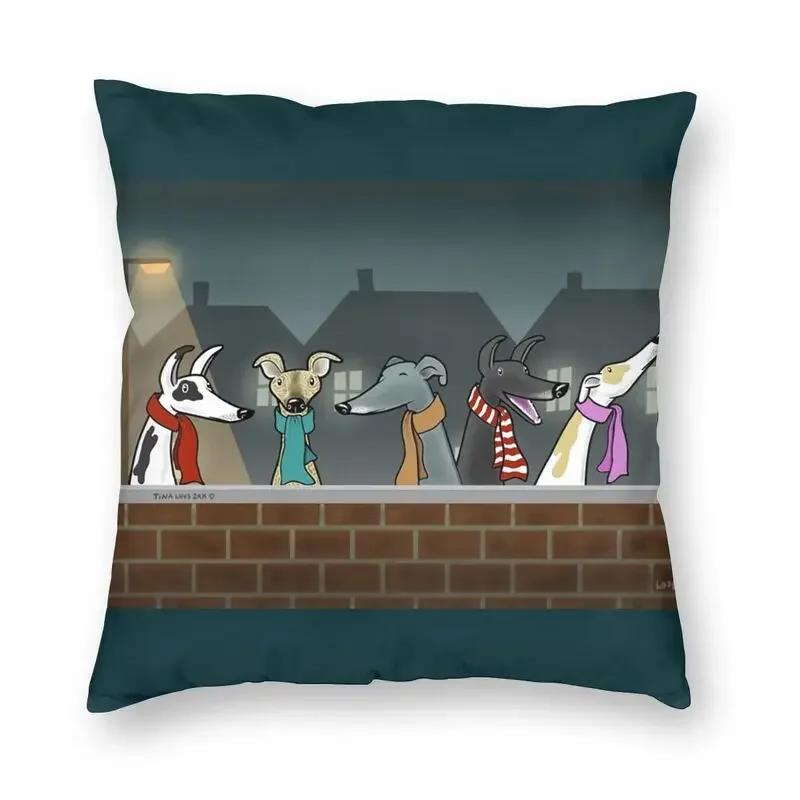 Nordic Style Greyhound Throw Pillow Case Home Decorative Custom Square Whippet Sihthound Dog Cushion Cover 45x45 Pillowcover