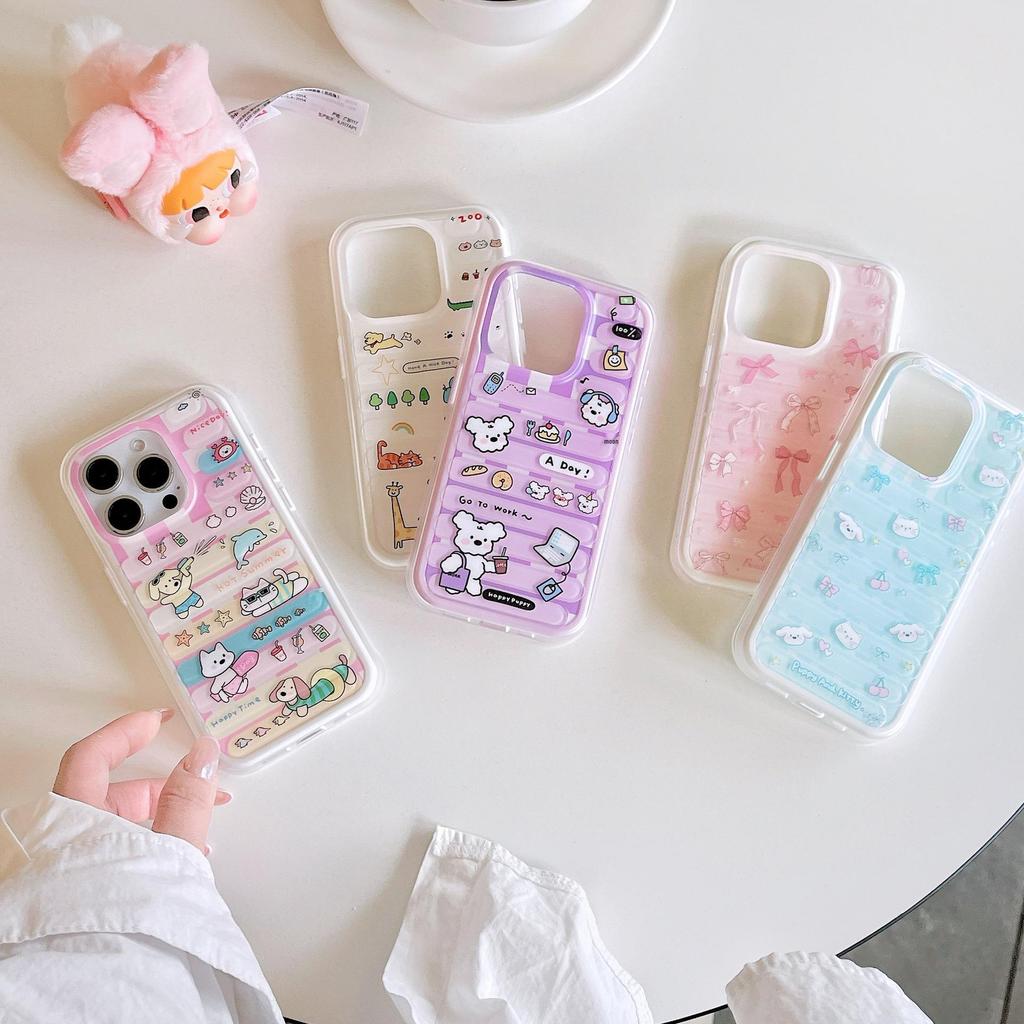 Cartoon Animal IMD Phone Case for Apple iPhone 16/17 Pro Max - Full Coverage & Drop Protection