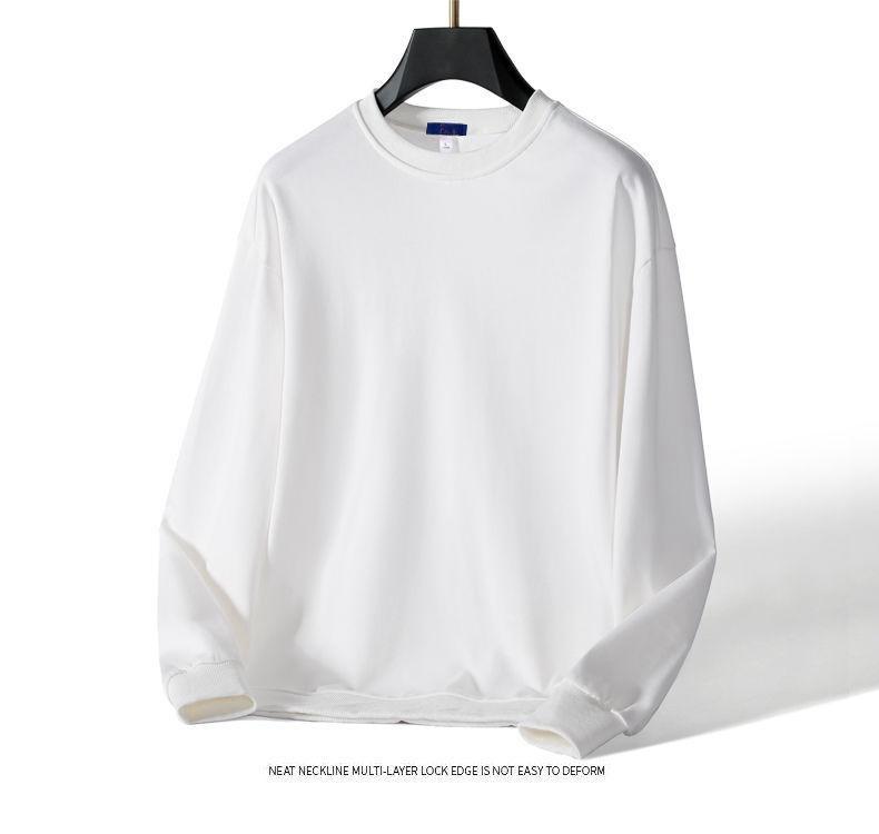 Men's Autumn & Winter Long Sleeve Crew Neck Sweatshirt – Trendy, Loose-Fit, Plus-Size, Casual Printed T-Shirt for Youth & Students