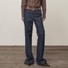[Matinkim] BACK TUCK DETAIL DENIM LIKE PANTS IN NAVY