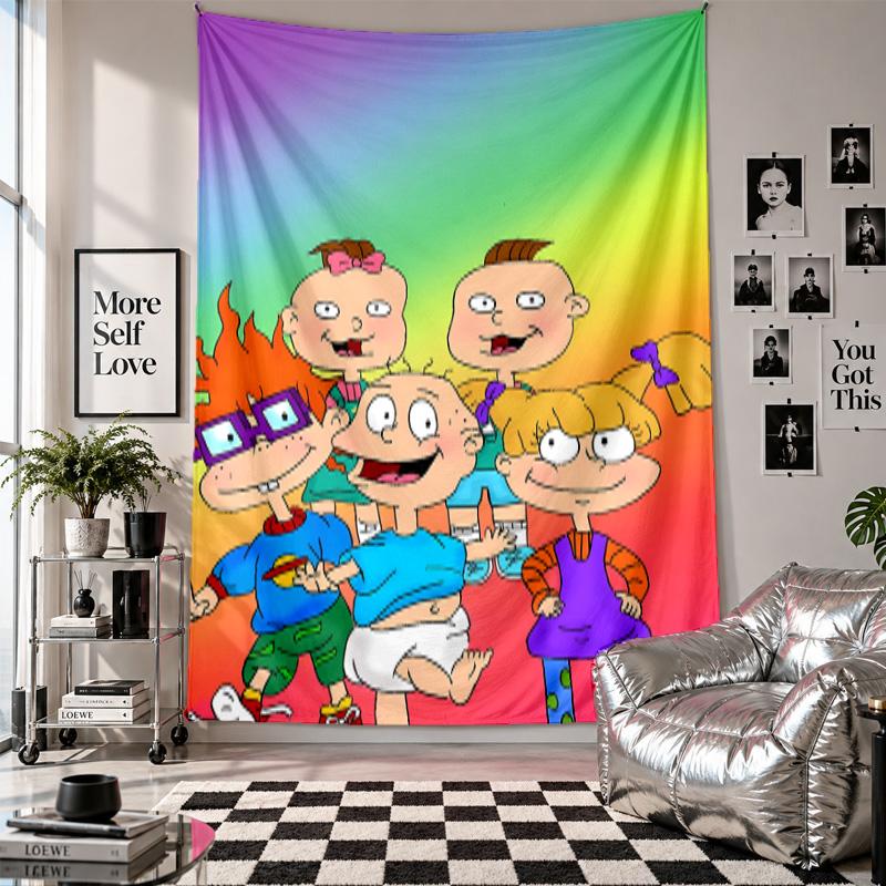 Wall TapestryRugrats Art Hanging Cloth Decorative Background Cover for Room Decoration