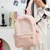 Schoolbag Japanese ins small fresh solid color versatile schoolbag large capacity junior high school student backpack leisure travel backpack