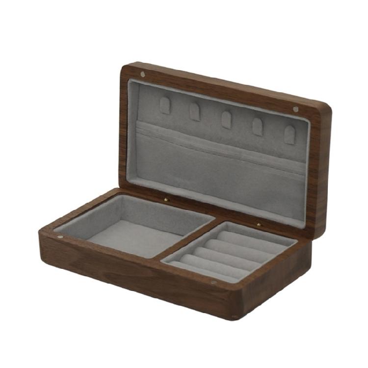 Jewelry Storage Box Bracelet Earrings Necklace Carrying Case Wood Gift Case