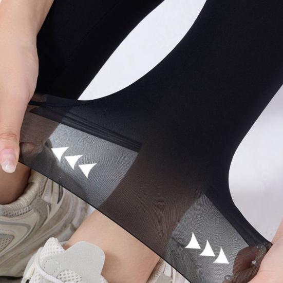 Colanți de Yoga Ultra-Subțiri de Vară Talie Înaltă Protecție UV Femei Mulați Pantaloni Sport Respirabili Elastici Pantaloni de Fitness