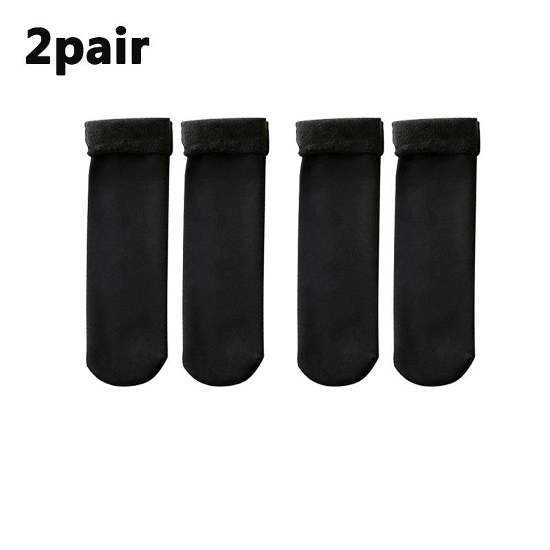 Winter Warm Solid Women Socks Thicken Thermal Socks Wool Cashmere Black Skin Seamless Snow Sock Velvet Unisex Socks