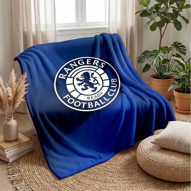 Rangers FC Morbida Coperta in Pile di Flanella Leggera Accogliente Calda Coperta da Lancio per Divano Letto Arredamento per la Casa