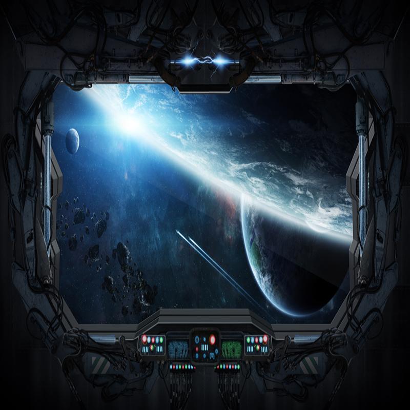 Custom 3D Photo Wallpaper Personality Cosmic Space Cabin Spacecraft Wall Painting 3D Restaurant Hotel Internet Gaming Room Mural Wall Paper