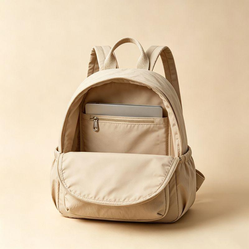 Schoolbag1011 New Casual Backpack Women's Fashion Versatile Light Travel Small Backpack Large Capacity Multi-Pocket Commuter