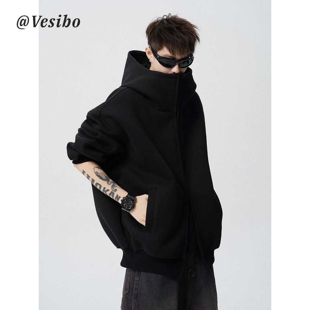 Vintage Quick-Return Unisex Loose Fit Zipper Hoodie Sweatshirt