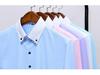 Men's Iron-Free Wrinkle-Resistant Color Block Long Sleeve Business Casual Shirt