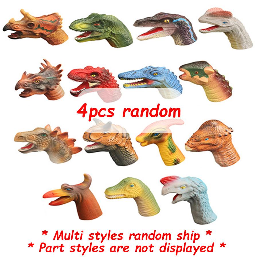 

4pcs Plastic Dinosaur Finger Puppet Creative Bedtime Story Finger Puppets Party Hand Decoration Accessories Party Favors Gifts