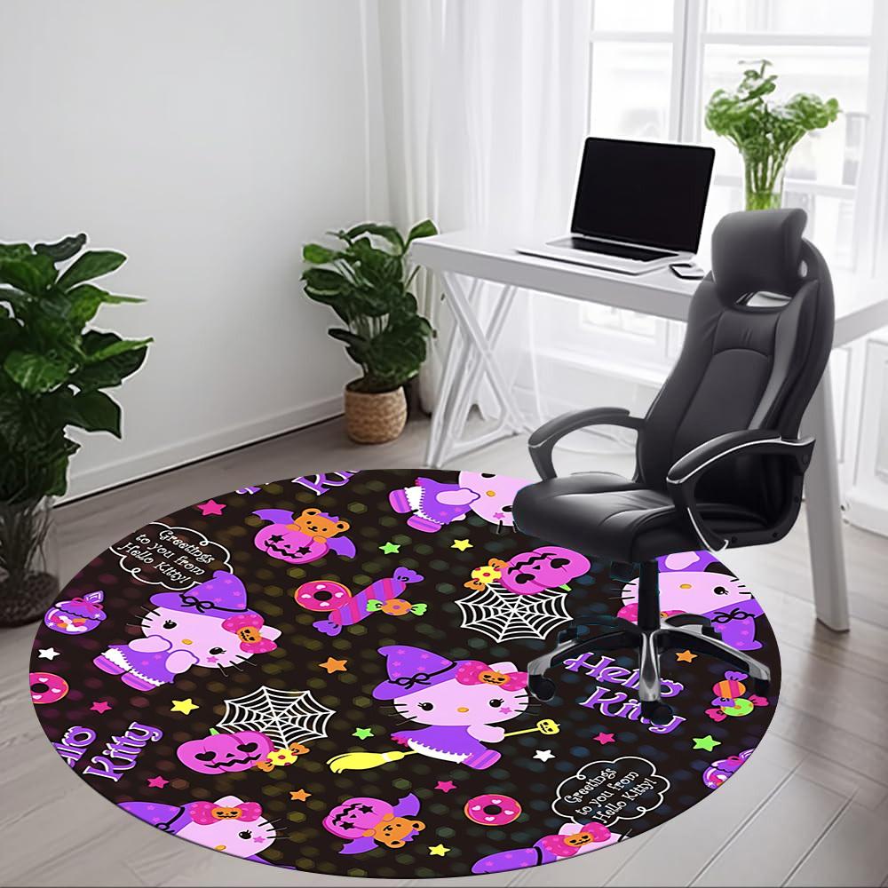 1pc Halloween Hello KittyChair Carpet for Office, Non-slip, Soft and Durable Office Rug, Perfect for Office yy250925215