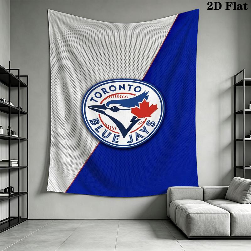 Toronto Blue Jays Wall Tapestry Aesthetic Wall Hanging Printed Fabric Blanket Decorative Tapestries for Bedroom Living Room Home Decor