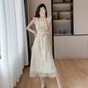 Meat Yao Morning Flower Shadow New French Lace Embroidered Lotus Leaf Edge Temperament Dress Inner Hemming Bag