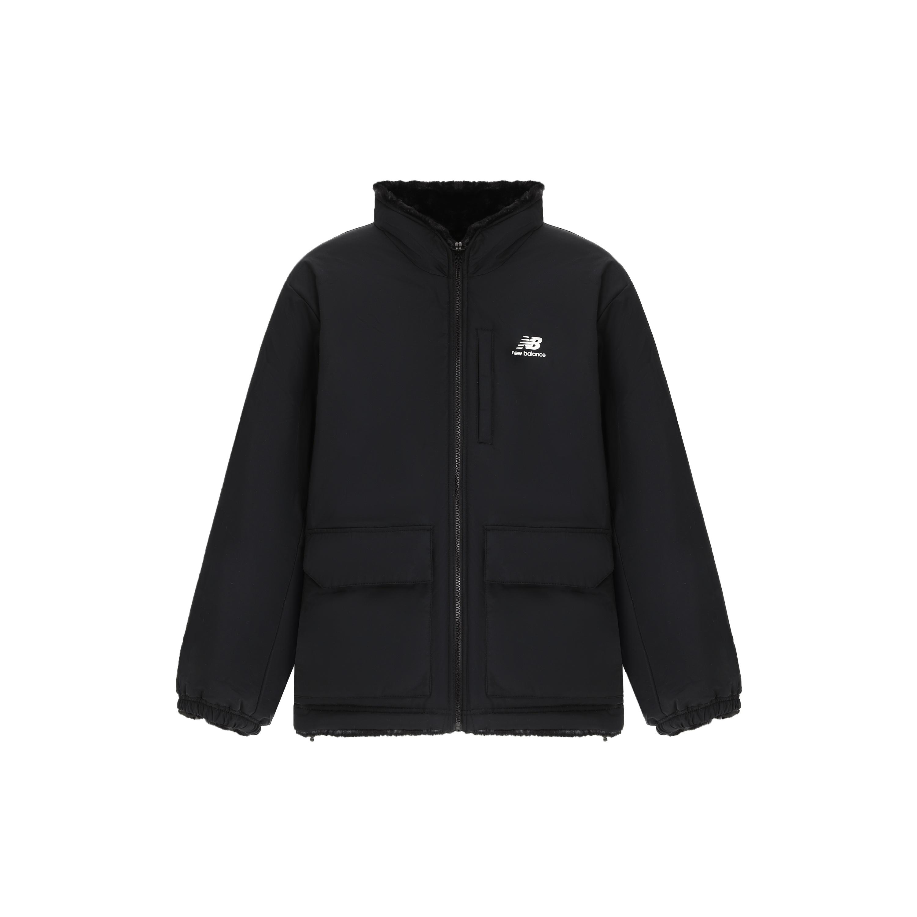 New Balance Logo Windbreaker Jacket Asia Sizing Black White Unisex 6DC43783-BK XS