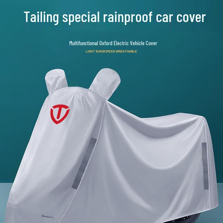 Всепогодный электрический велосипед и чехол от дождя и пыли для транспортного средства Small (Gray) 3XL - Without Mirror Cover