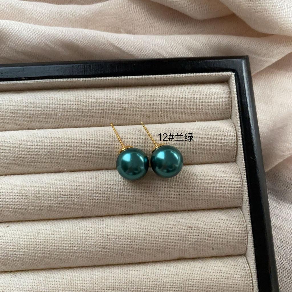 Simple And Sweet Atmosphere Pearl Multi-Color Stud Earrings, Advanced Not Monotonous And Versatile, Simple And Generous Light Luxury Earrings