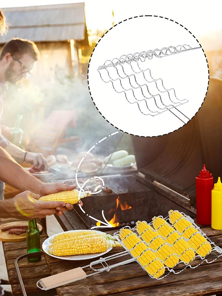 Foldable Handle Corn Grill Tongs Bbq Grill Corn