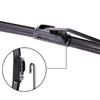 2X U/J Hook Bracketless Front Windshield Wiper Blades Rubber 20"+22" All-Season
