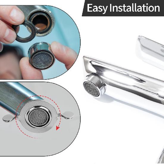 6Pack Of Replacement Aerators for Bathroom Faucets, 24mm High-Flow Attachments With Male Threads, Suitable for Kitchen and Bathroom Sink Faucets.