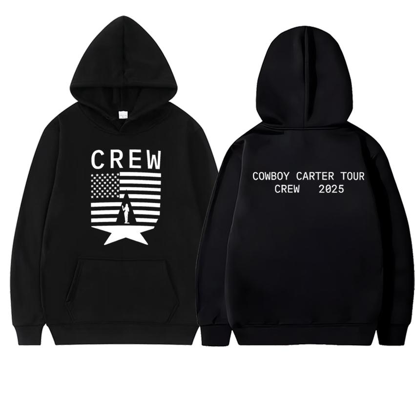 Hot Singer Beyoncé Tour 2025 Double Sided Printed Hoodies Unisex Harajuku Fashion Sweatshirt Unisex Fleece Long Sleeve Pullovers