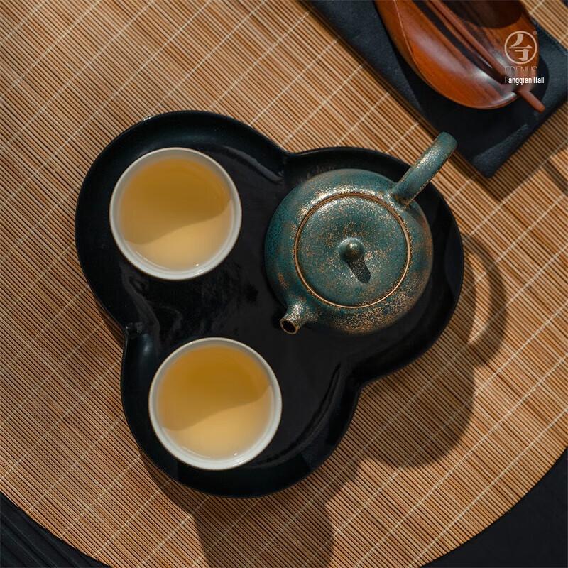 Edenus Peacock Green Crystal Travel Tea Set