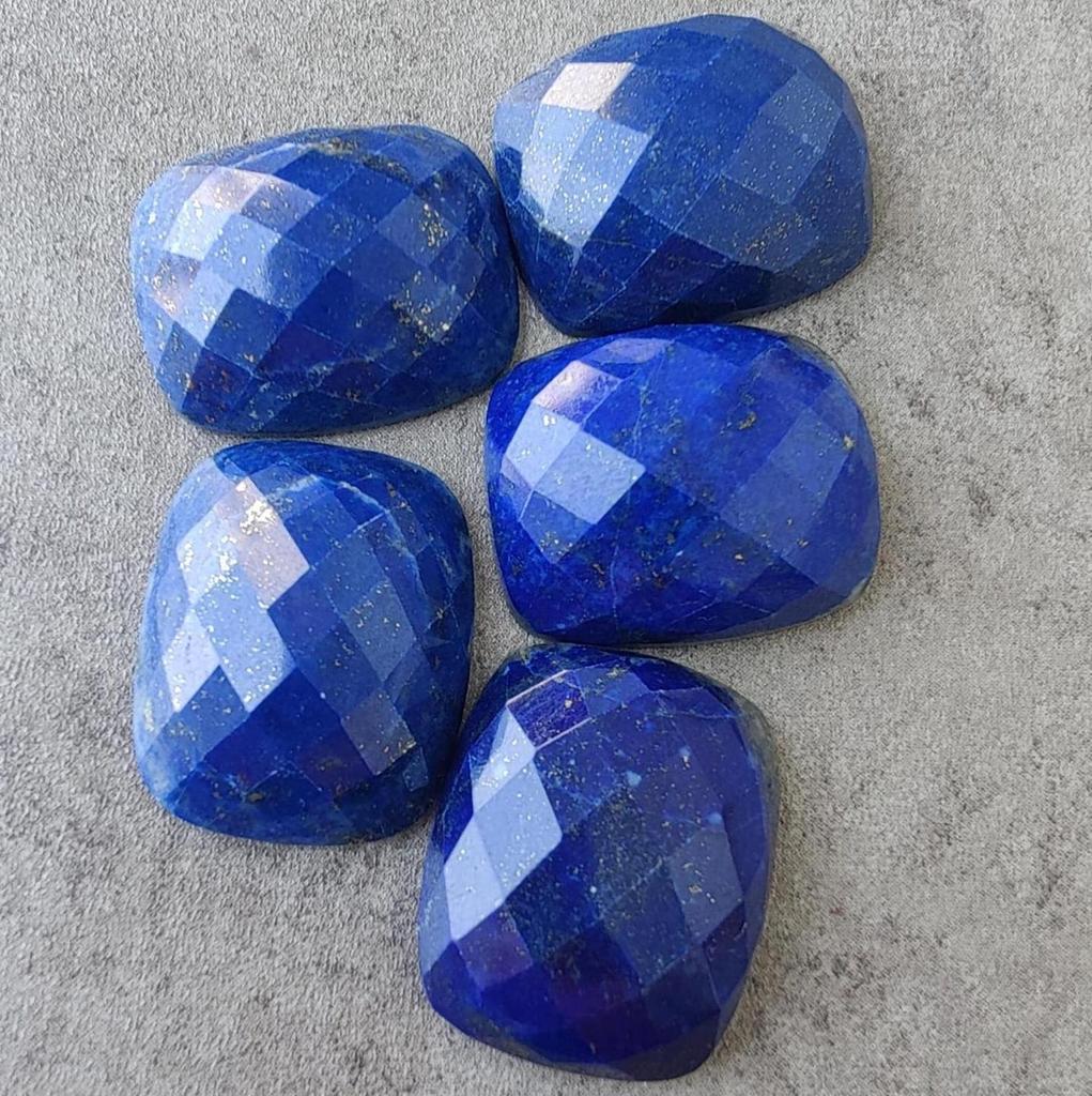 Lapis Lazuli Rectangle Cushion Checker Cut Gemstone | Calibrated Loose Gemstone for Jewelry Making & Wholesale