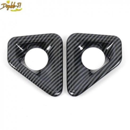 2pcs Carbon Fiber Rear Door Speaker Frame Cover Trim For Toyota Crown -2024
