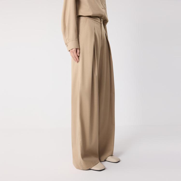 ELLE French Brushed Fashion Design Loose Versatile High Waist Commuter Wide Leg Pants Casual Pants Women Bottoms EK53183