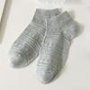 5/10 Pairs Casual Spring Summer Women's Boat Socks with Subtle Floral Mesh Lace Up Low Cut Short Socks Breathable and Sweat Absorbing Invisible Socks