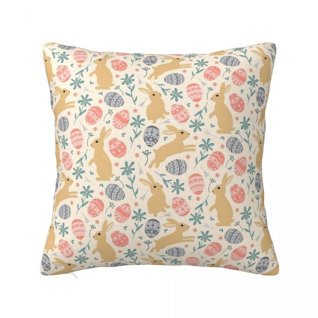 Easter Rabbit Bunny Pillowcases Sofa Cute Cushion Cover Funny Home Decoration Throw Pillow Case 40*40