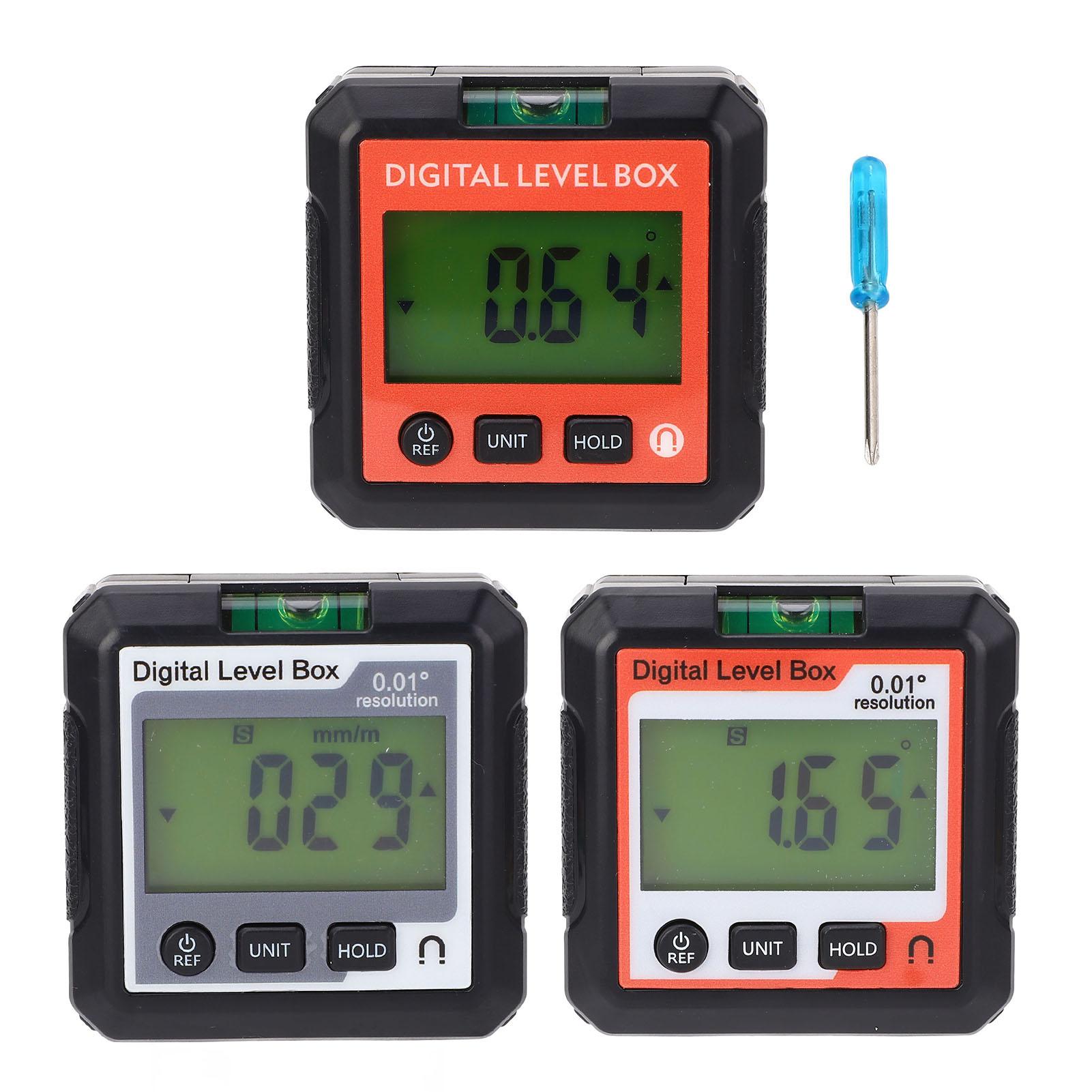 

Цифровой угломер с диапазоном 4x90 градусов, цифровой уровень, угломер с магнитным основанием Black and White