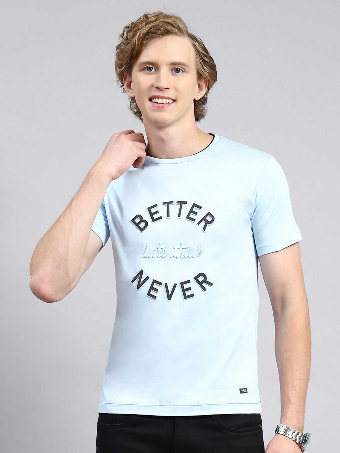 Monte Carlo Men Regular Fit Blue Tshirt XL синий