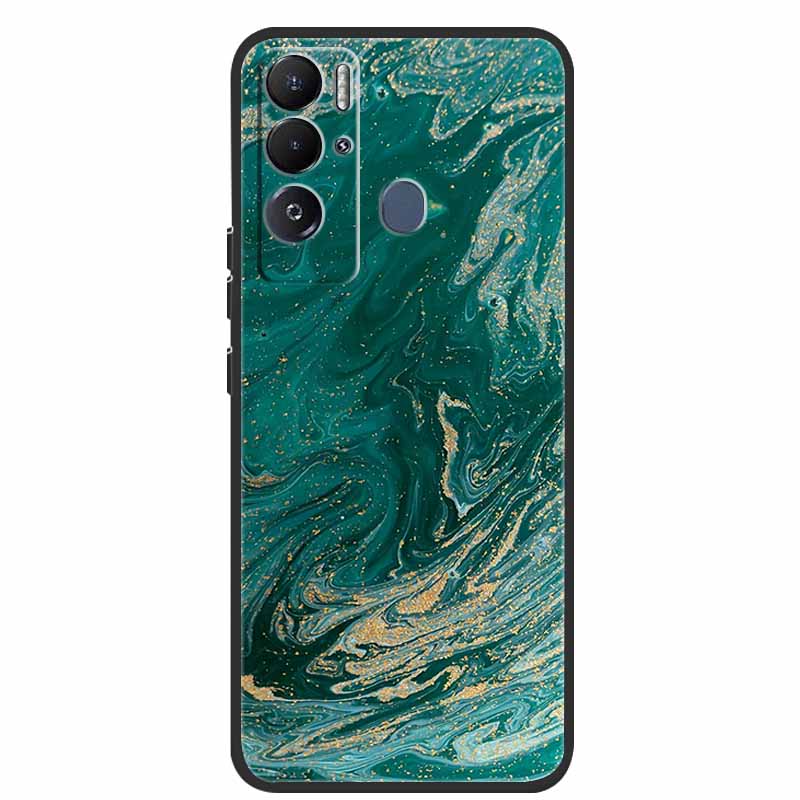 For Tecno Pova Neo Case Marble Soft Silicone Back Cover Phone Case for Tecno Pova Neo Bumper Coque LE6 Shockproof PovaNeo Funda