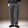 High-end soft waxy chenille twill American heavy casual pants men's autumn straight warm loose wide-leg sweatpants men