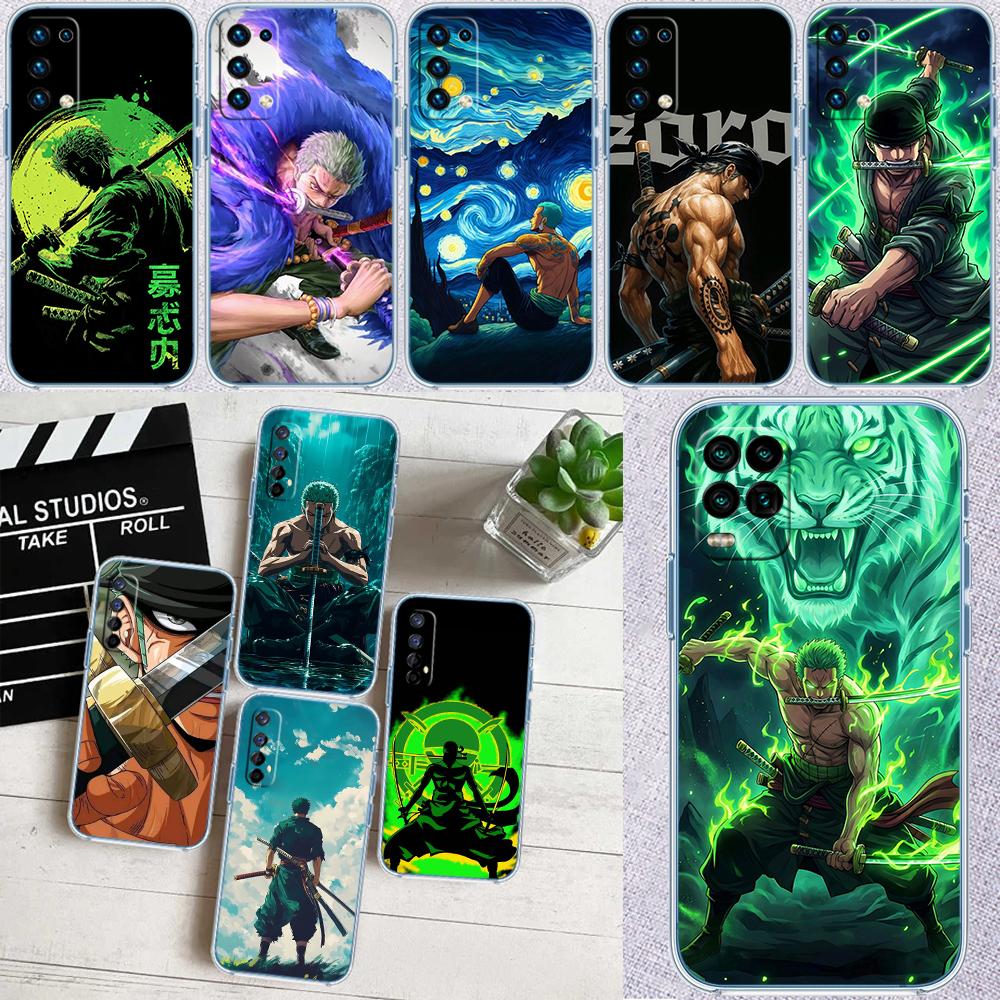 TR33 One Piece Zoro Transparent Phone Case for Motorola Moto G7 G8 G9 G84 G85 G73 G24 G15 Z2 Play Power Plus