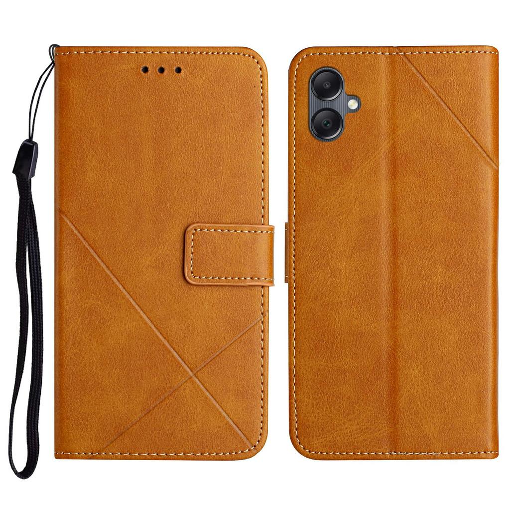 For Samsung Galaxy A06 4G Leather Case Line Pattern Wallet Phone Cover