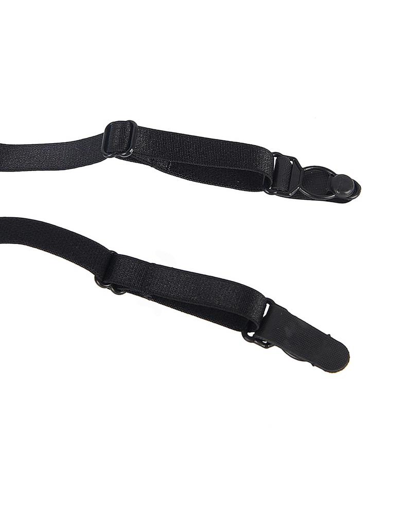 Lingerie Underwear Bra Garter Belt Shorts 3 Piece Set Black Large Size [comeondear] Women's