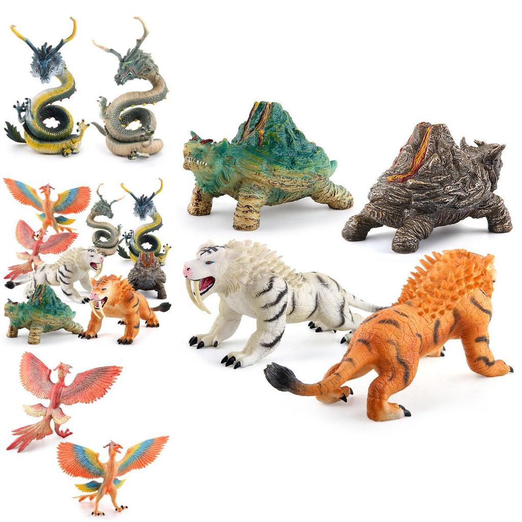Colorful Pvc Fantasy Dragon Mythical Creature Model Toy Realistic Animal Figures