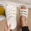 Fashion Women's New Summer Flat Sole Hollow Peep Toe Slippers Thick Sole Non Slip Home Slippers Bathroom Slippers Outdoor Beach Slipper