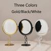360° Rotation Desktop Makeup Mirror Household Bedroom Vanity Mirror Iron Frame Single Sided Cosmetic Mirrors Gold Black White