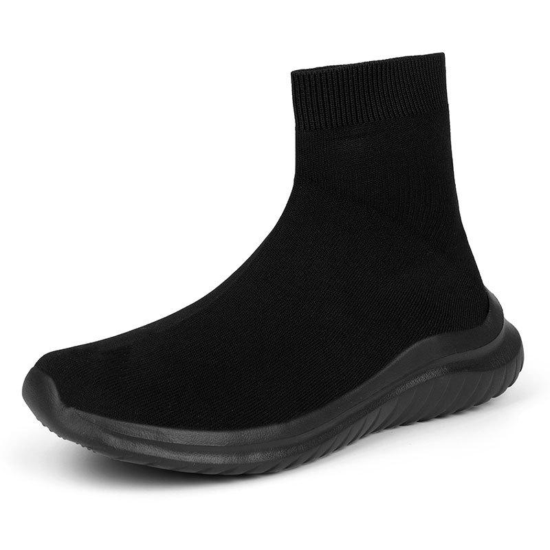 Spring & Autumn Flyknit High-Top Socks Shoes for Women & Men - Elastic Casual Short Boots