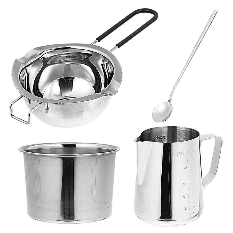 1 Set Candle Making Kit Pouring Pot Wicks Sticker DIY Candle Fixator Craft Tools Diy Handmade Wax Candles with for Wedding Party